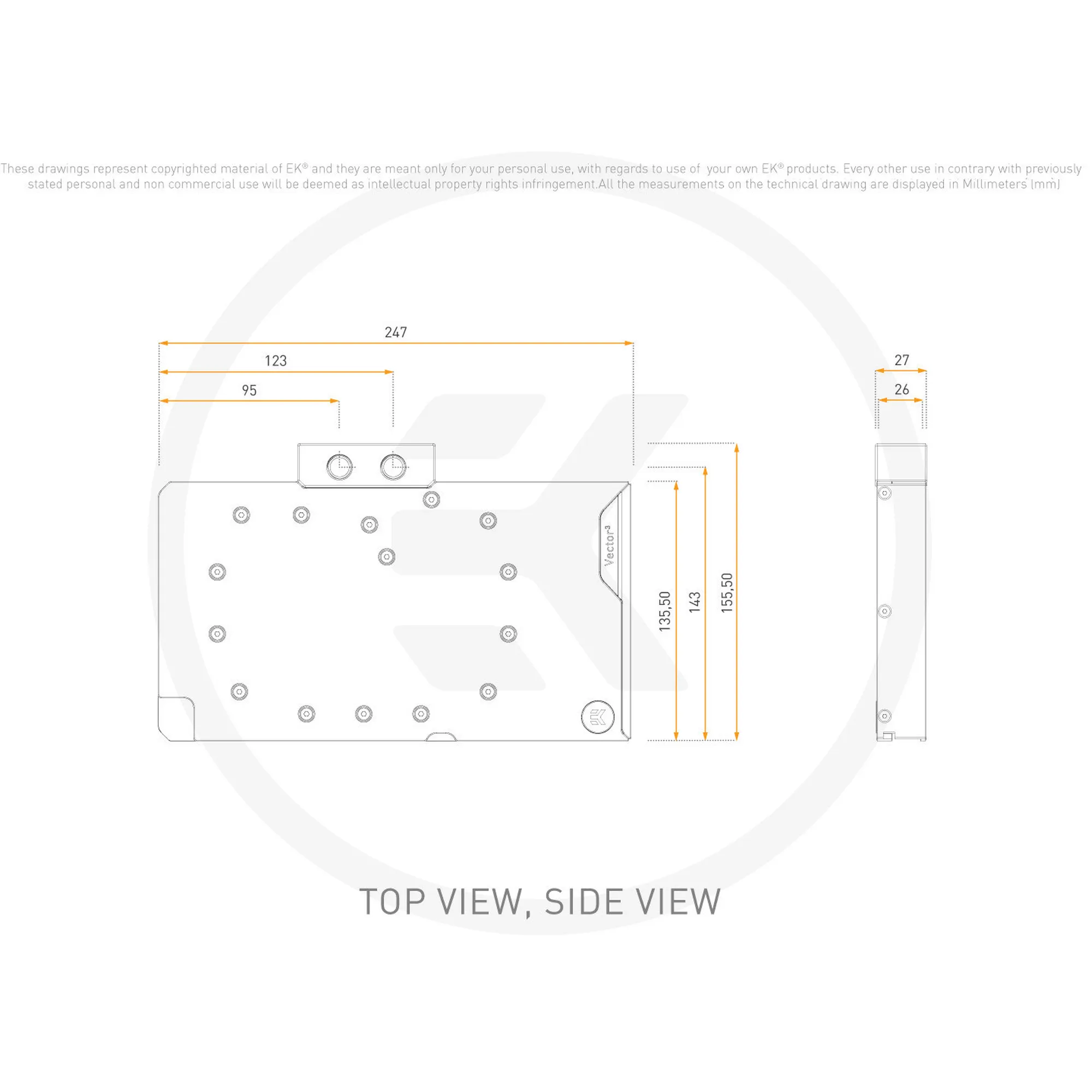 Купить Водоблок EKWB EK-Quantum Vector³ TUF RTX 5090 - Plexi (3831129901094) - фото 3