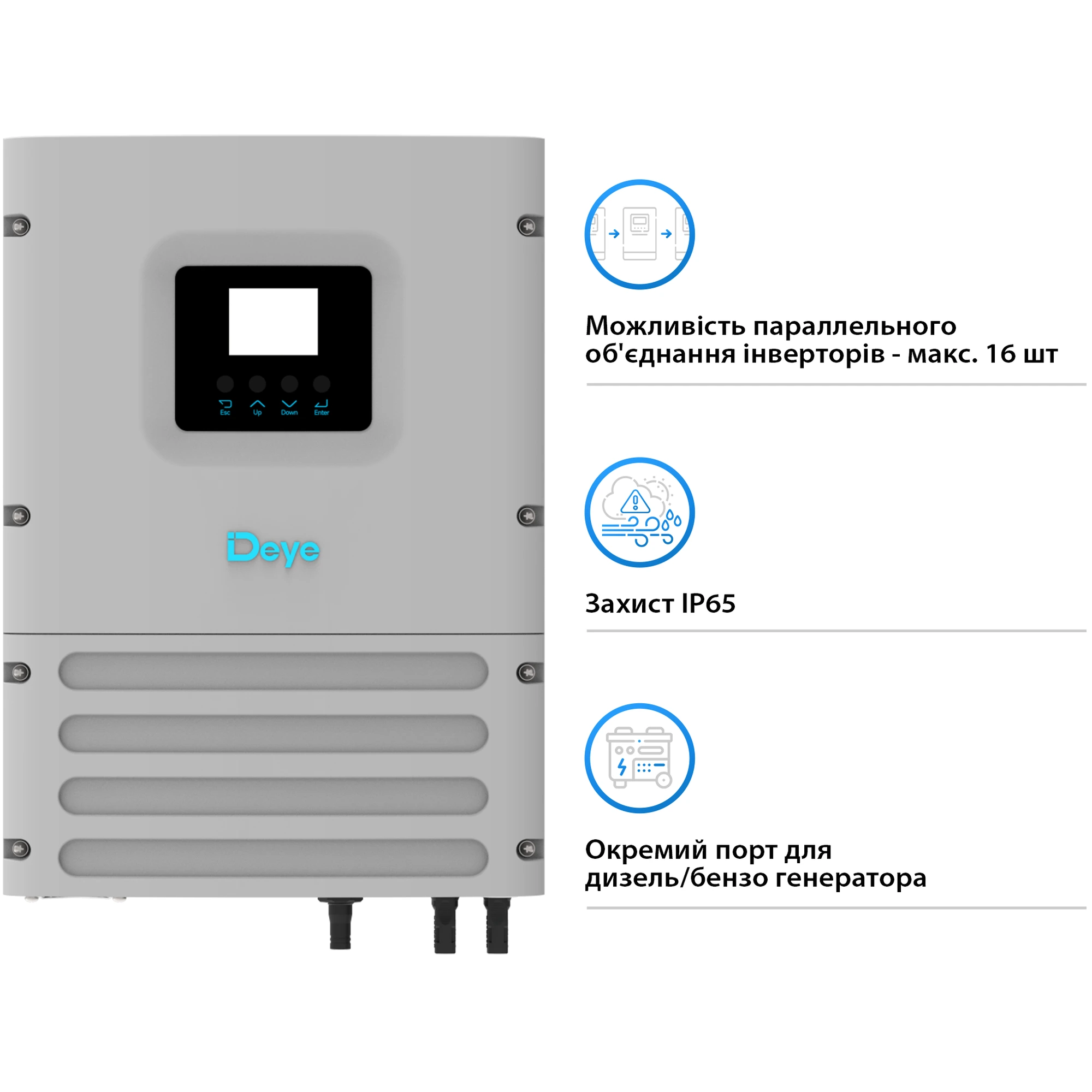 Купить Автономный инвертор DEYE SUN-6K-OG01LP1-EU-AM2 6KW LV 2 MPPT Wi-Fi Однофазный (SUN-6K-OG01LP1-EU-AM2) - фото 4