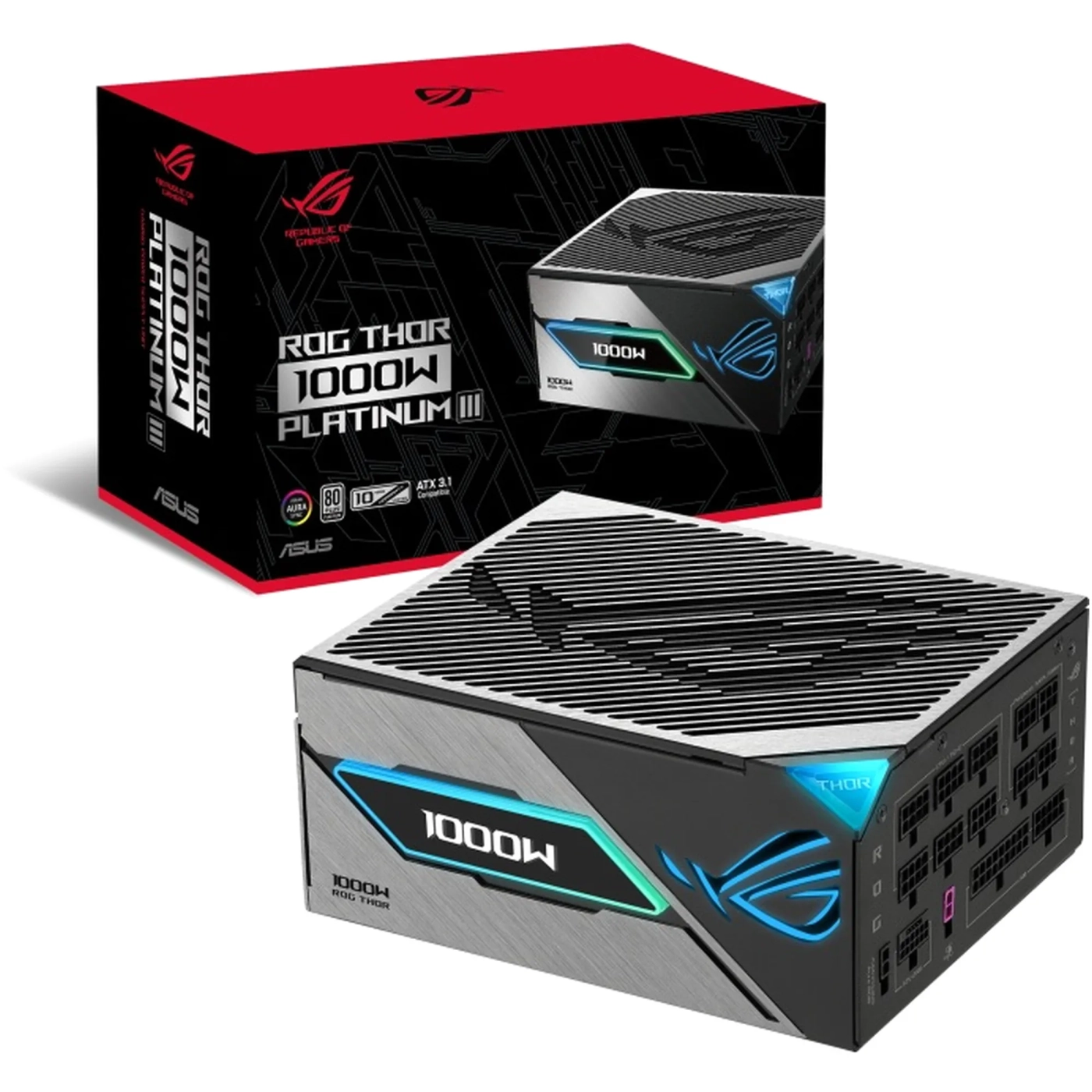 Купить Блок питания ASUS ROG THOR 1000W 80+ Platinum III (ROG-THOR-1000P3-GAMING) (90YE00V3-B0NA00) - фото 9
