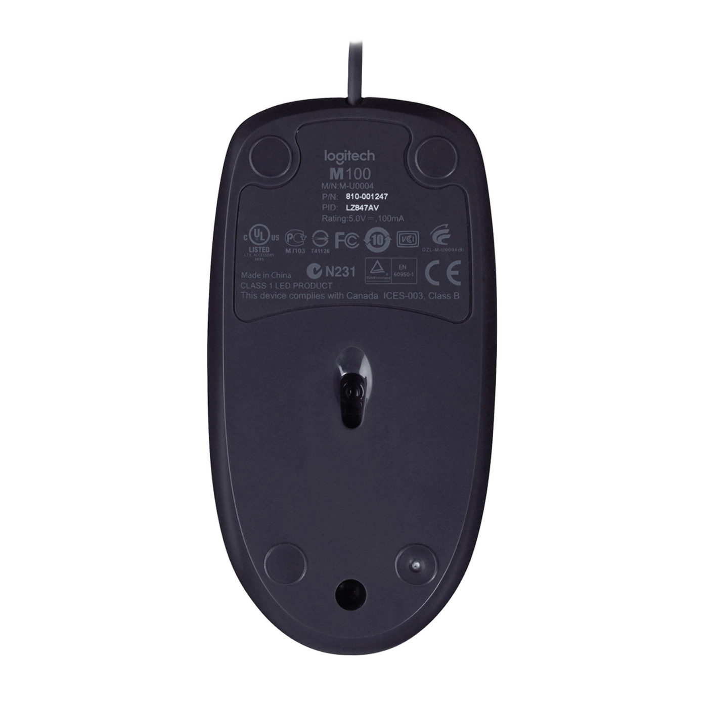 Купить Мышь Logitech B100 USB Black - фото 5