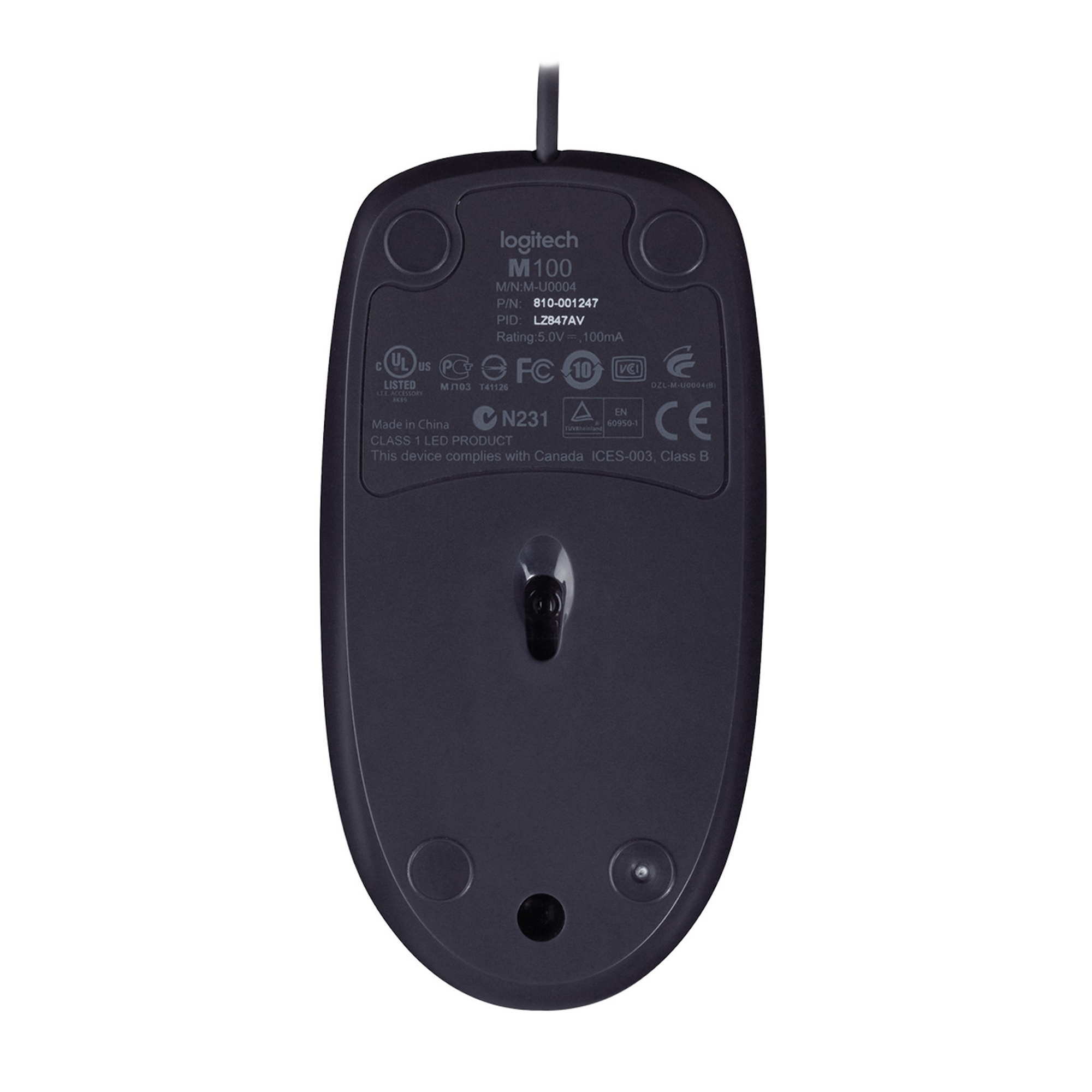 Купить Мышь Logitech B100 USB Black - фото 5