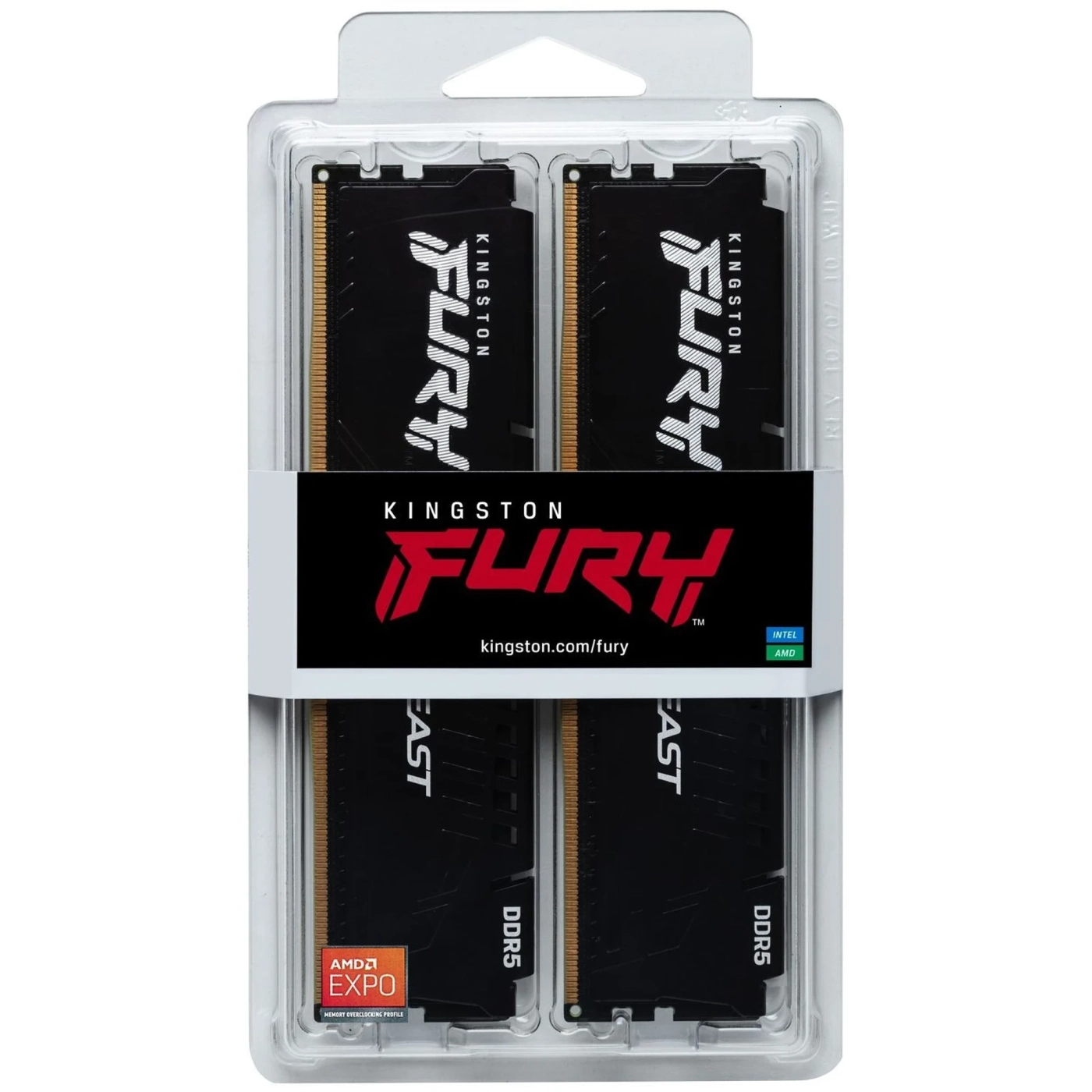 Купить Модуль памяти Kingston Fury Beast Black DDR5-5600 16GB (2x8GB) (KF556C36BBEK2-16) - фото 5