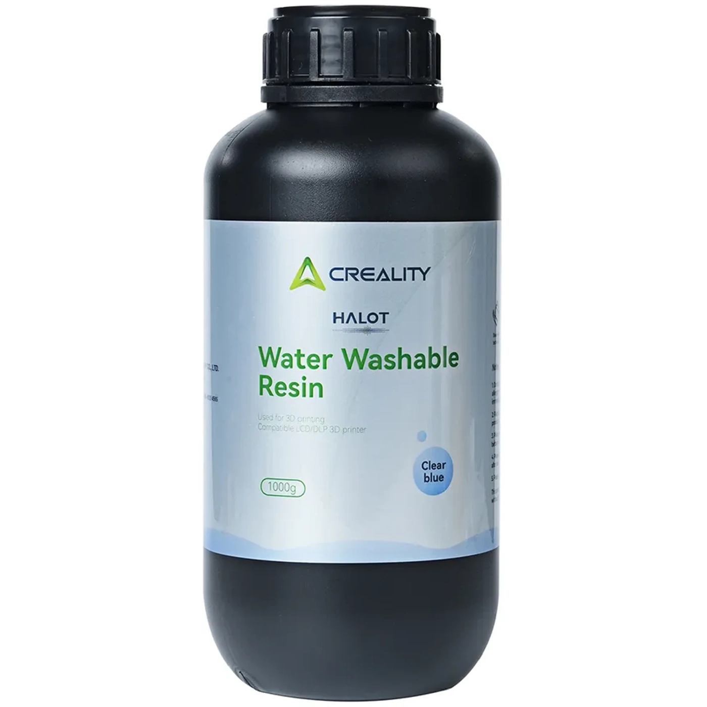 Купить Фотополимерная смола CREALITY HALOT смывающаяся Water Washable Resin 1кг прозрачная синяя (3302010055) - фото 1