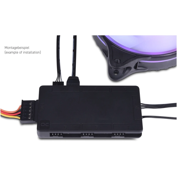 Купить Контроллер Alphacool Core 6x 4-pin PWM/DRGB Splitter with SATA Power Connector (25668) - фото 5