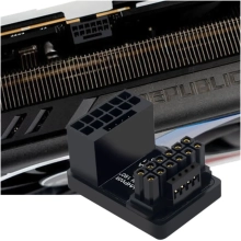 Купити Перехідник живлення Phobya 12VHPWR Adapter 180 Grad 16Pin to 16Pin - Black Left (12vhpwr16p16p-bl) - фото 2