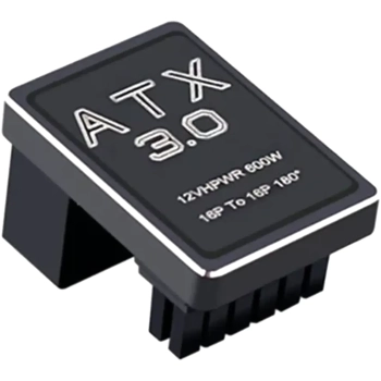 Купити Перехідник живлення Phobya 12VHPWR Adapter 180 Grad 16Pin to 16Pin - Black Right (12vhpwr16p16p-br) - фото 1