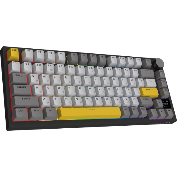 Купити Клавіатура Ajazz AK820 Pro RGB Flying Fish Switch Wireless With Screen (AK820PRO-FF-BGY) - фото 6