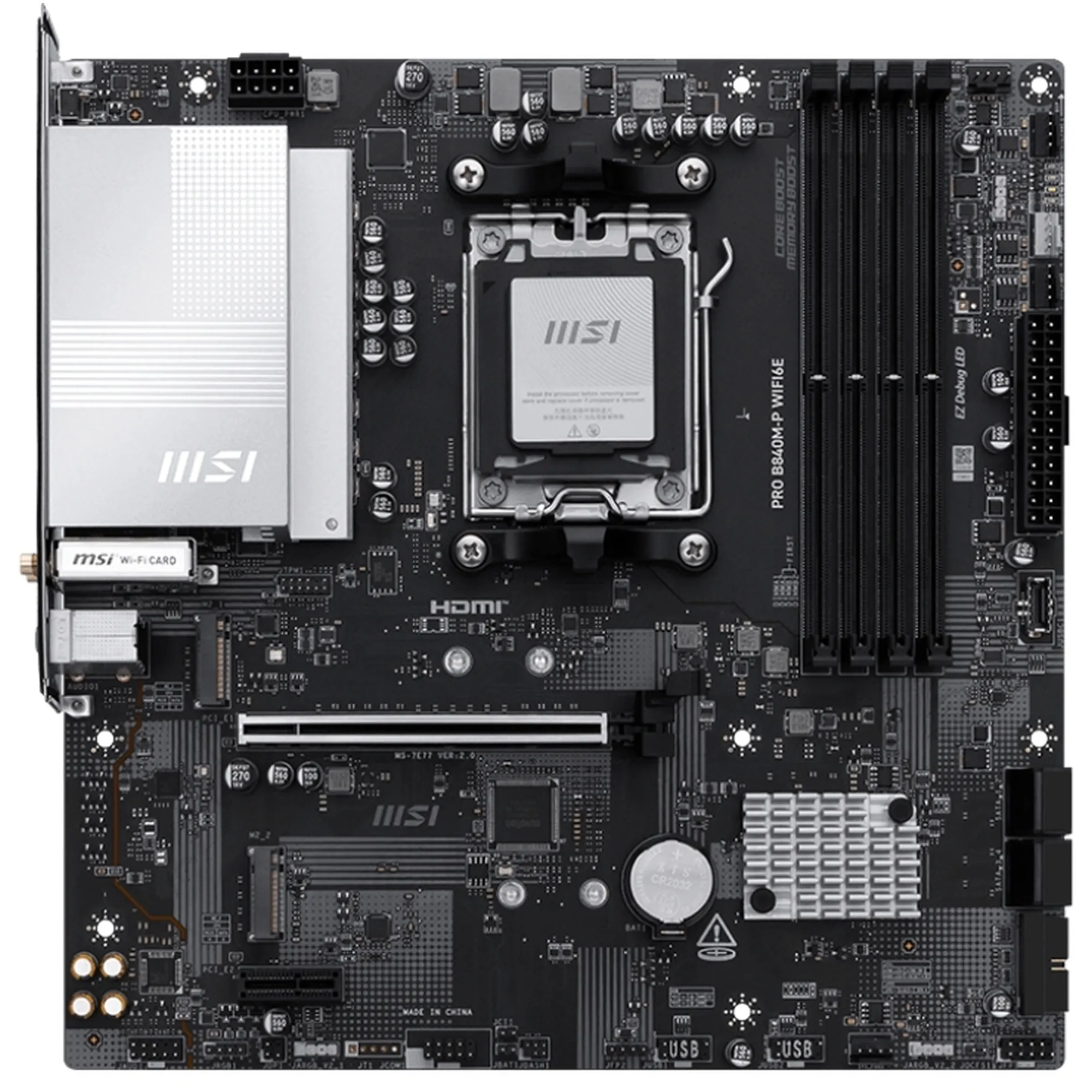 Купить Материнская плата MSI Pro B840M-P WiFi6E - фото 1