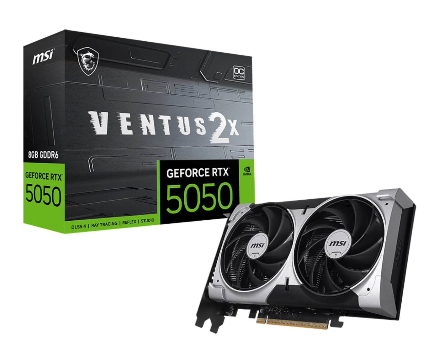 Купити Відеокарта MSI Nvidia GeForce RTX 5050 VENTUS 2X OC 8GB (G5050-8V2C) - фото 5