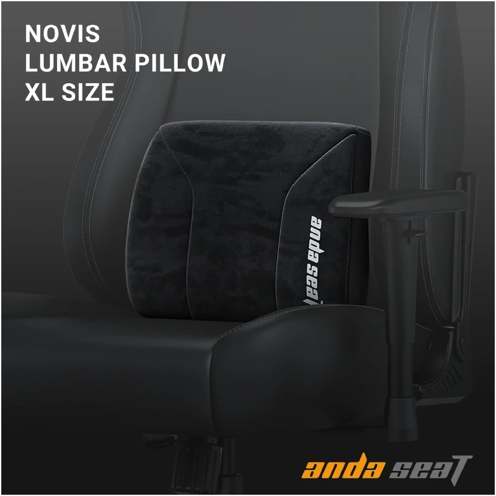 Купить Подушка для игрового кресла Anda Seat Novis Lumbar Pillow Black Size XL (AC-YZ-AD23XL-B-F-J) - фото 4
