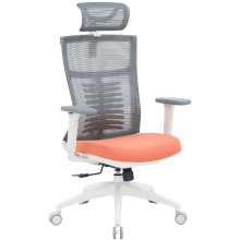Купить Кресло офисное Officepro Balance OC550-W-DG-OR White/Dark Gray/Orange - фото 2