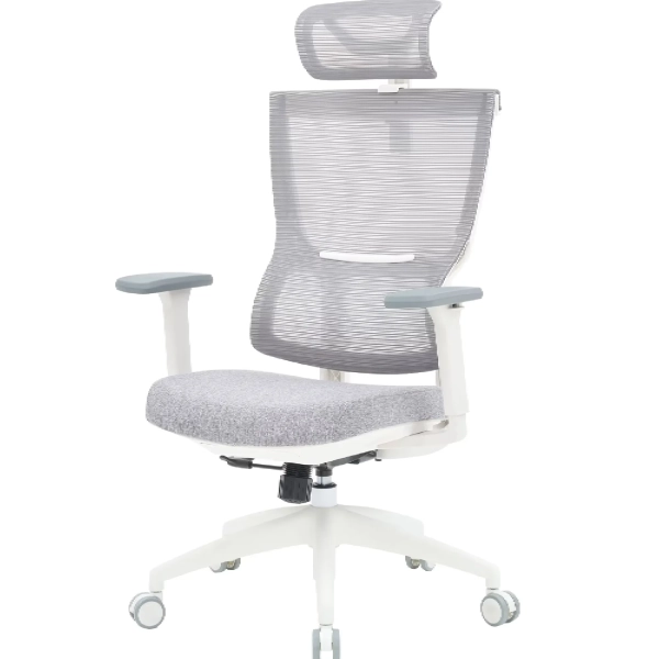 Купити Крісло офісне Officepro Elegant OC600-W-LG-LG White/Light Gray - фото 3