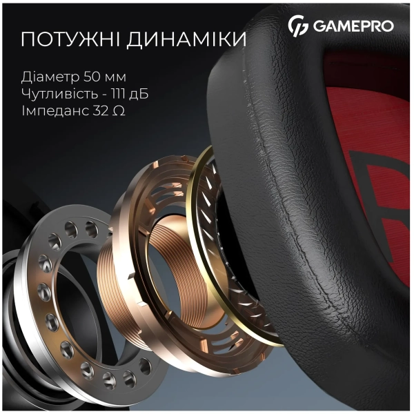 Купити Навушники GamePro Asgard Valkyria Wireless RGB Tri-Mod Black (HSW249) - фото 8