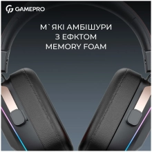 Купити Навушники GamePro Asgard Valkyria Wireless RGB Tri-Mod Black (HSW249) - фото 11
