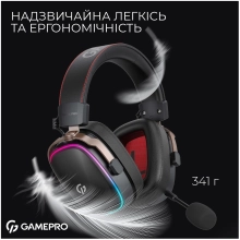 Купити Навушники GamePro Asgard Valkyria Wireless RGB Tri-Mod Black (HSW249) - фото 13