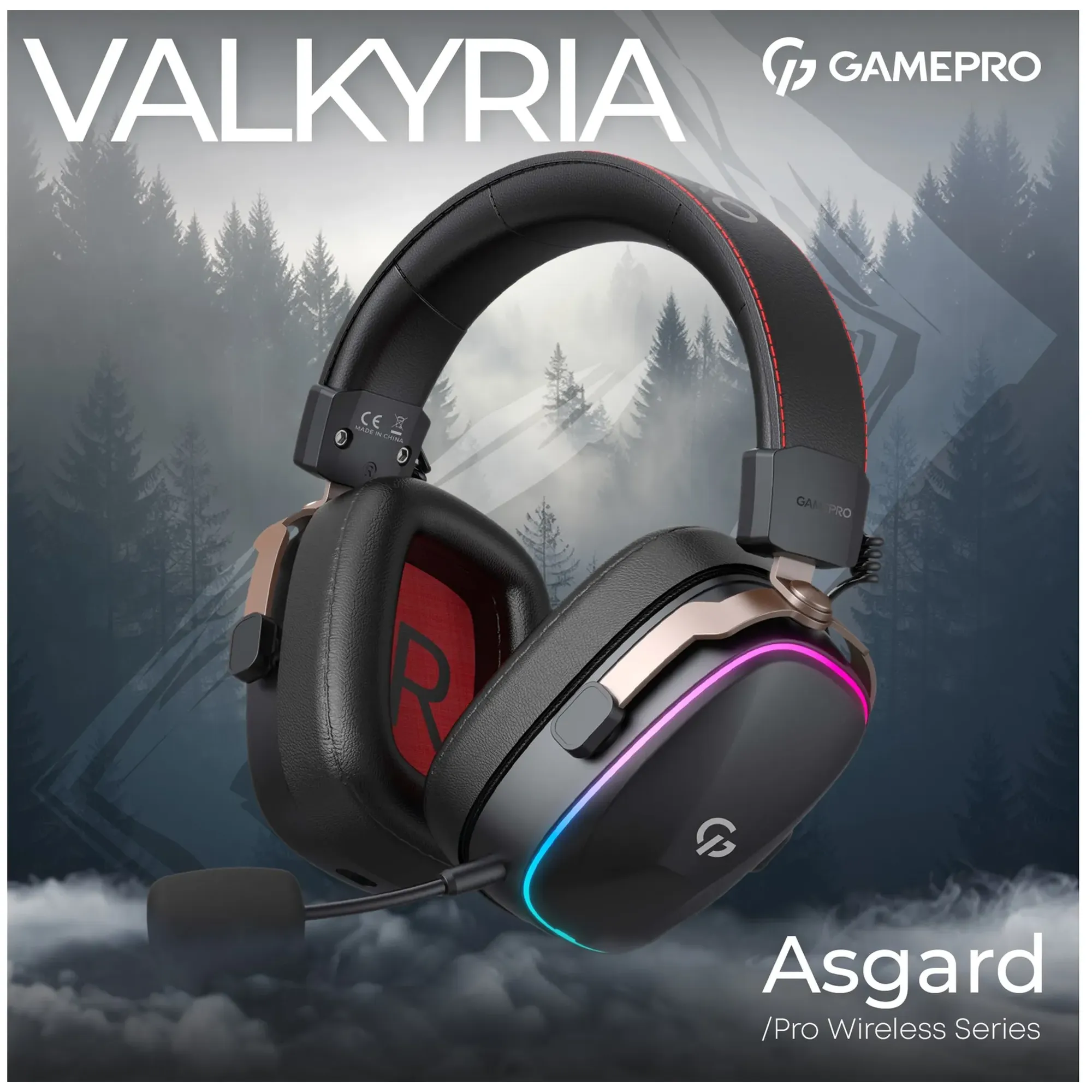 Купити Навушники GamePro Asgard Valkyria Wireless RGB Tri-Mod Black (HSW249) - фото 16