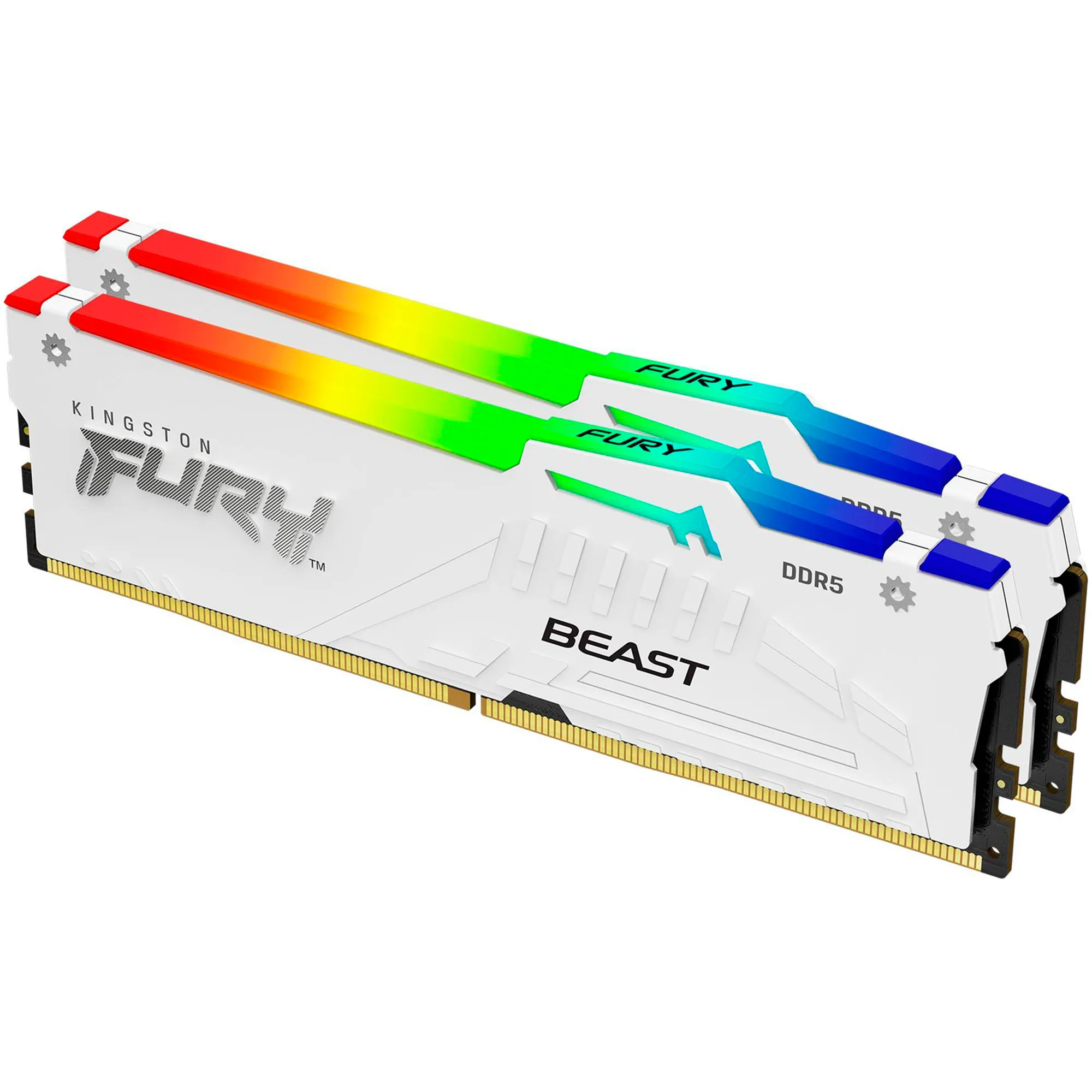 Купити Модуль пам'яті Kingston FURY Beast RGB EXPO White DDR5-6000 32GB (2x16GB) (KF560C36BWE2AK2-32) - фото 1