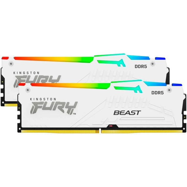 Купити Модуль пам'яті Kingston FURY Beast RGB EXPO White DDR5-6000 32GB (2x16GB) (KF560C36BWE2AK2-32) - фото 2