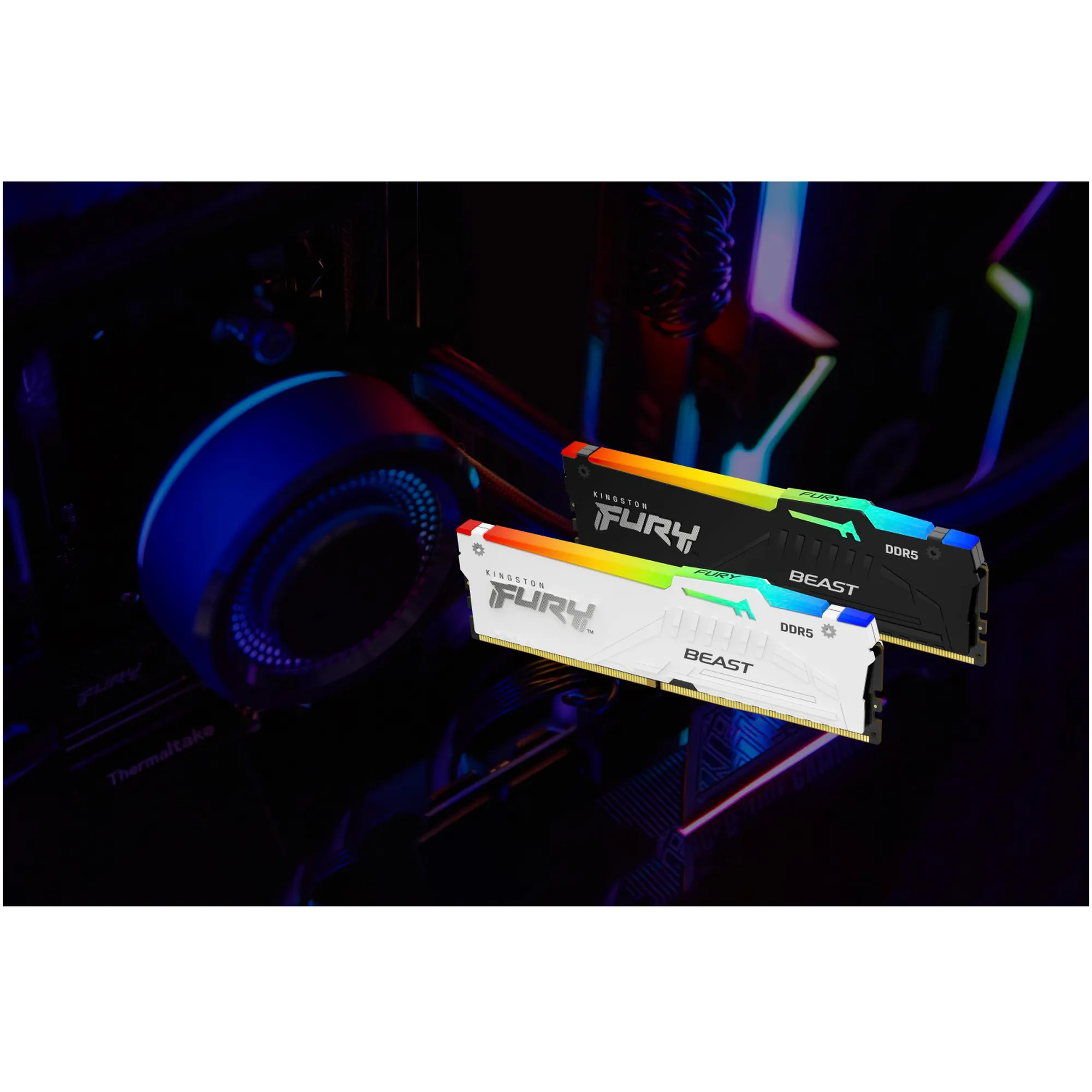 Купити Модуль пам'яті Kingston FURY Beast RGB EXPO White DDR5-6000 32GB (2x16GB) (KF560C36BWE2AK2-32) - фото 7