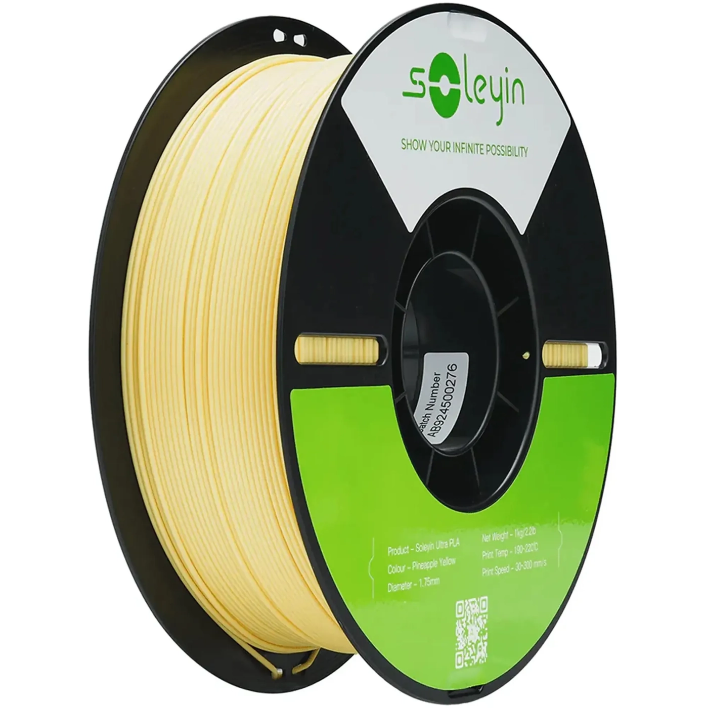 Купить Ultra PLA Filament (пластик) для 3D принтера Creality Soleyin 1кг, 1.75мм, ананасово-желтый (3301010506) - фото 1