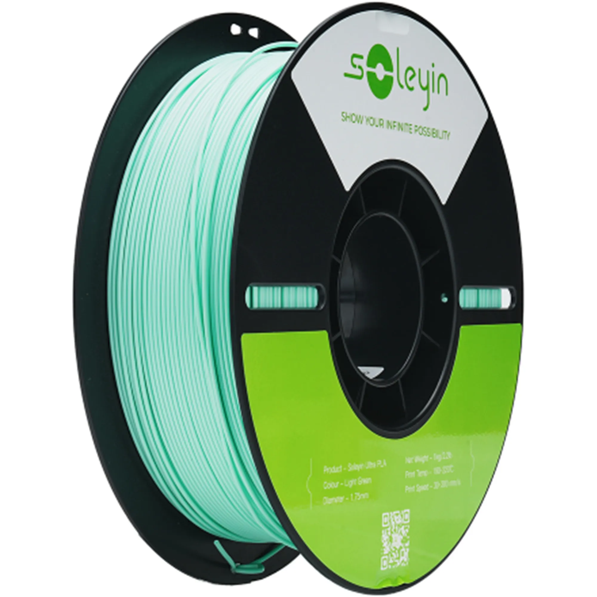 Купити Ultra PLA Filament (пластик) для 3D принтера Creality Soleyin 1кг, 1.75мм, світло-зелений (3301010508) - фото 1