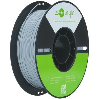 Купить Ultra PLA Filament (пластик) для 3D принтера Creality Soleyin матовый 1кг, 1.75мм, серый (3301010517) - фото 1