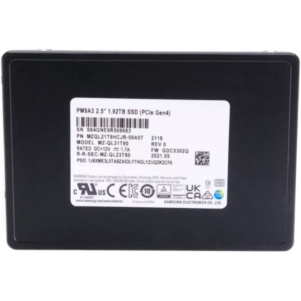 Купить SSD диск Samsung PM9A3 1.92TB 2.5" (MZQL21T9HCJR-00A07) - фото 2