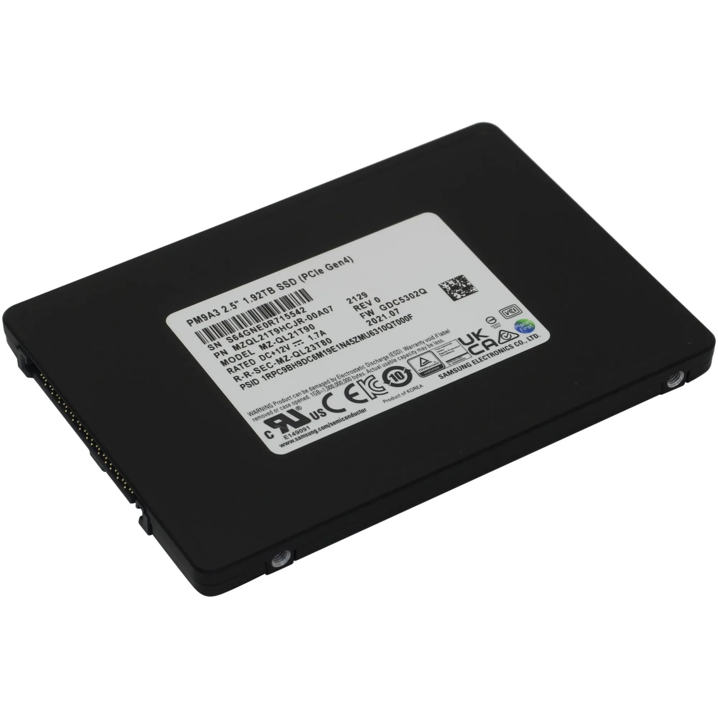 Купить SSD диск Samsung PM9A3 1.92TB 2.5" (MZQL21T9HCJR-00A07) - фото 3