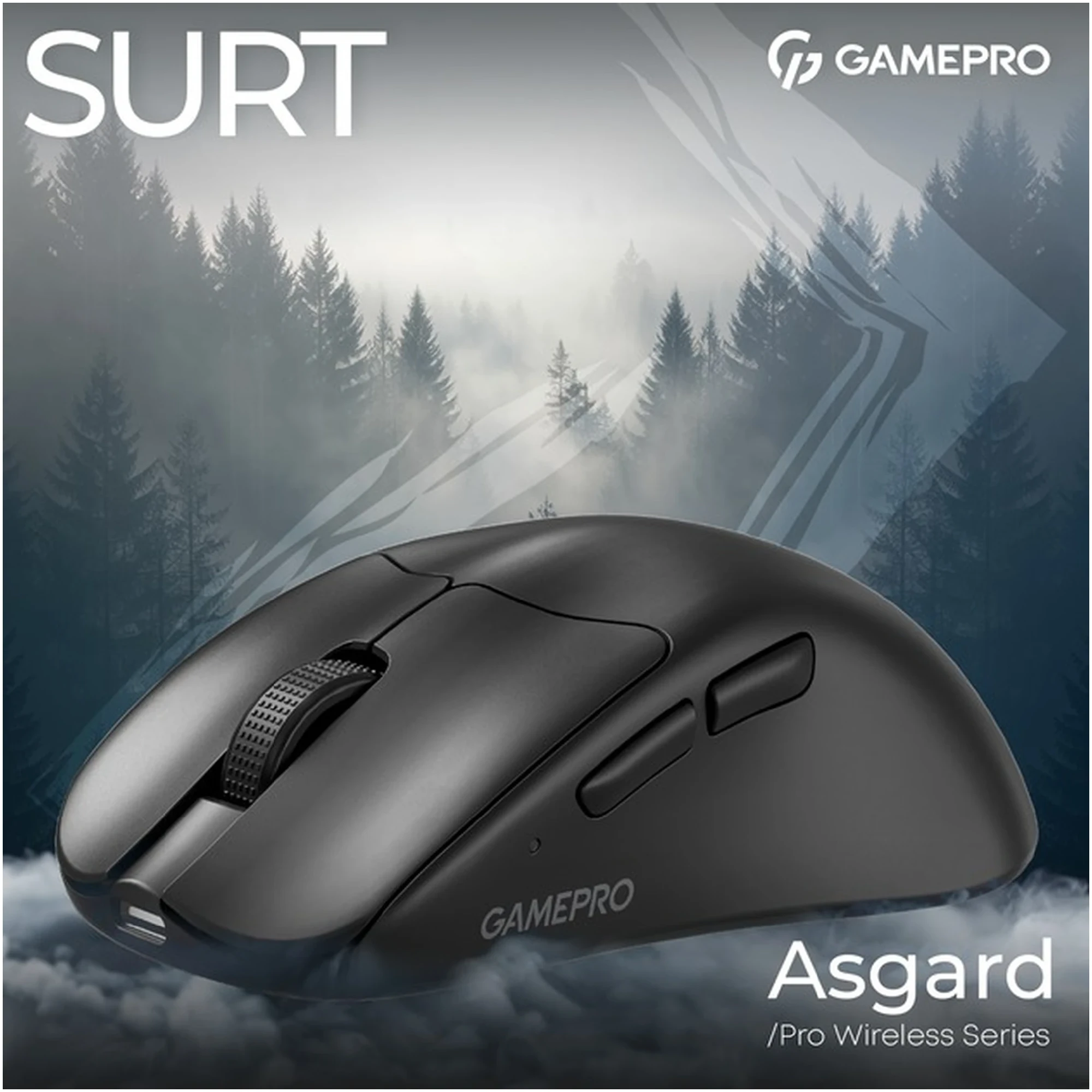 Купить Мышь GamePro Asgard Surt Wireless/Bluetooth/USB-C Black (GM017B) - фото 5