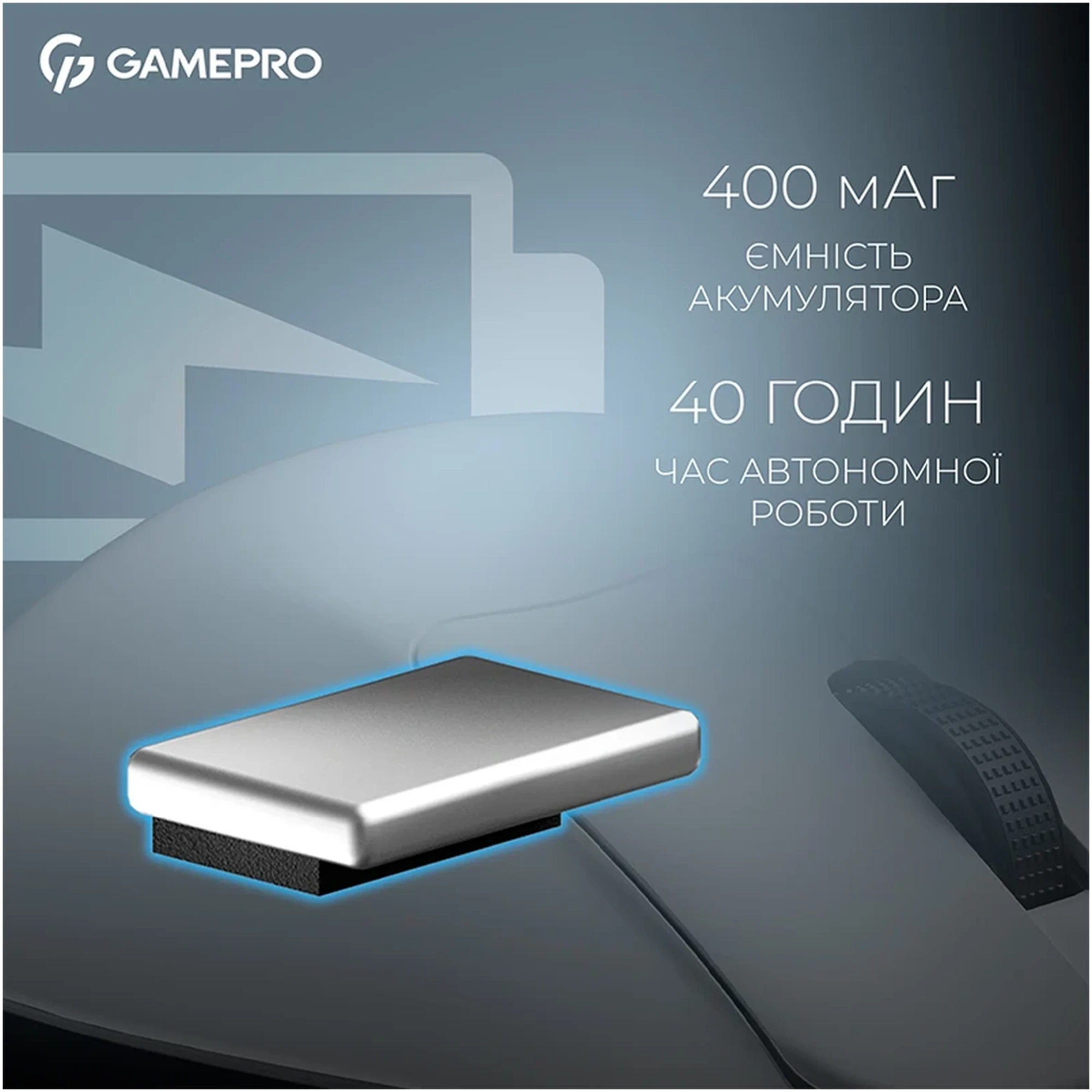 Купить Мышь GamePro Asgard Surt Wireless/Bluetooth/USB-C White (GM017W) - фото 8
