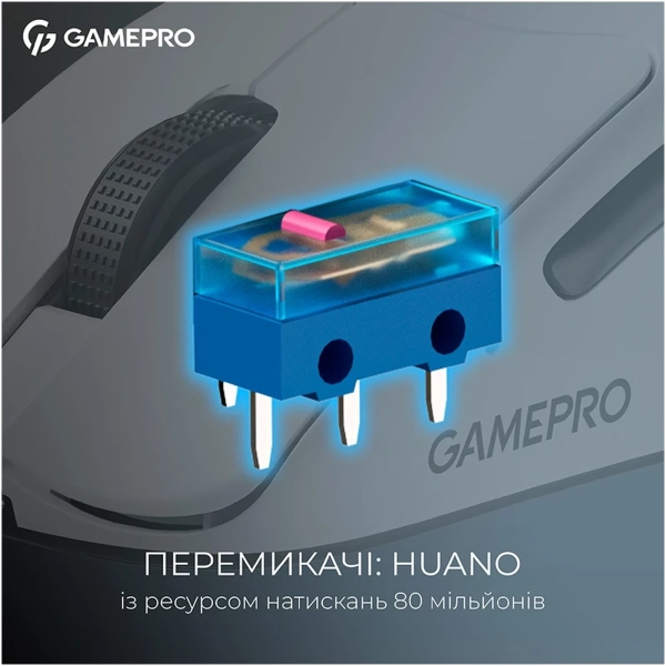 Купить Мышь GamePro Asgard Surt Wireless/Bluetooth/USB-C White (GM017W) - фото 9
