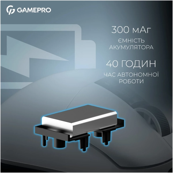 Купить Мышь GamePro Asgard Thor Wireless/Bluetooth/USB-C 1К charging dock White (GM023W) - фото 12
