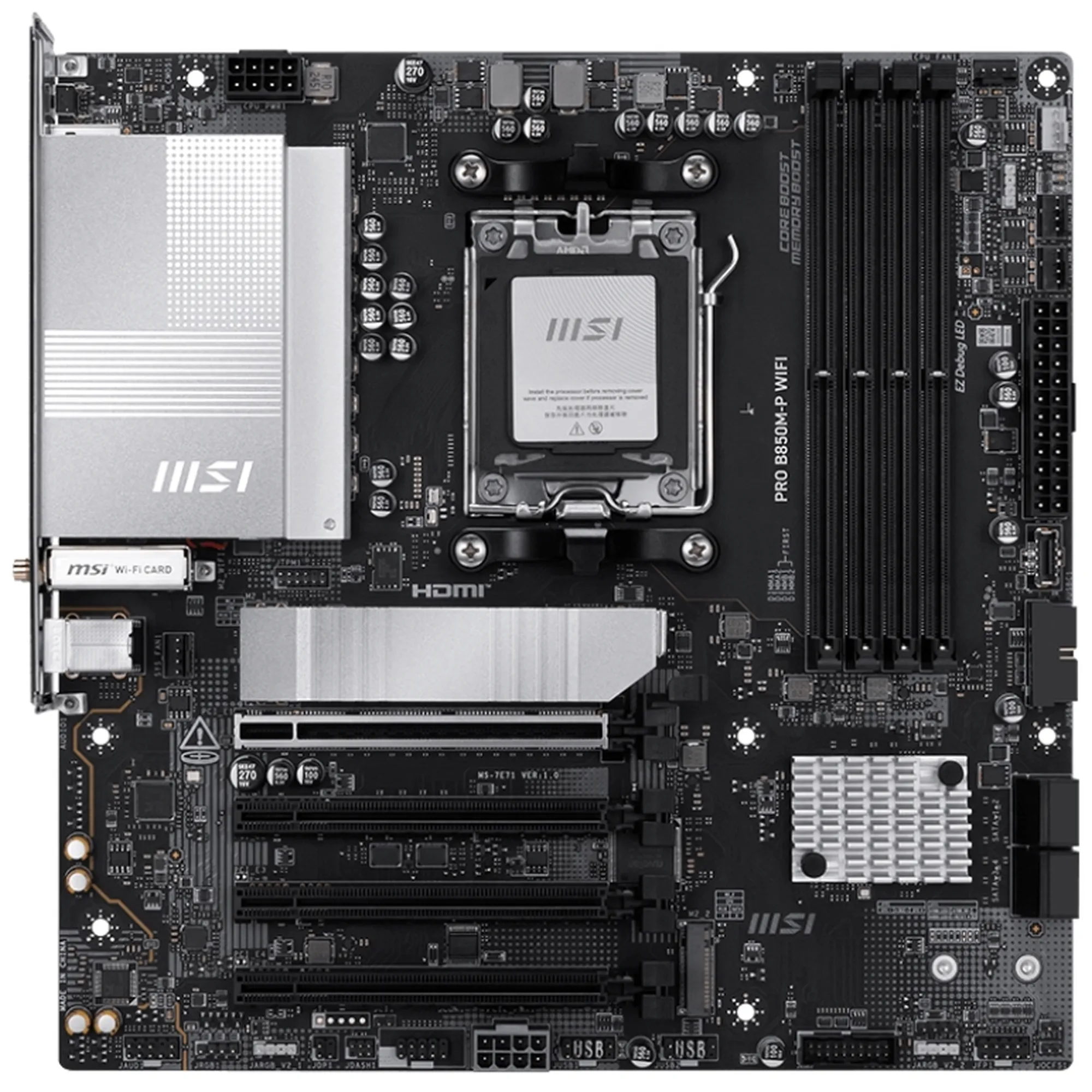 Купити Материнська плата MSI Pro B850M-P WiFi - фото 1
