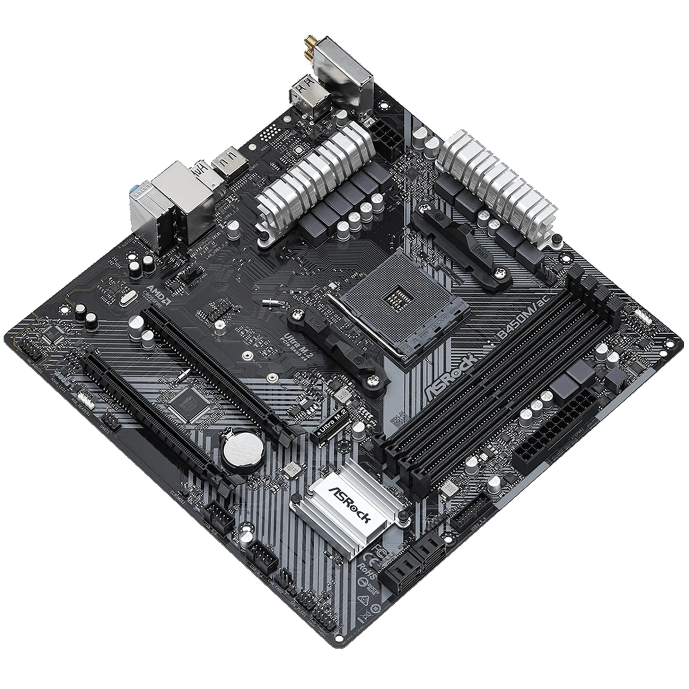 Купить Материнская плата ASRock B450M/ac R2.0 - фото 2