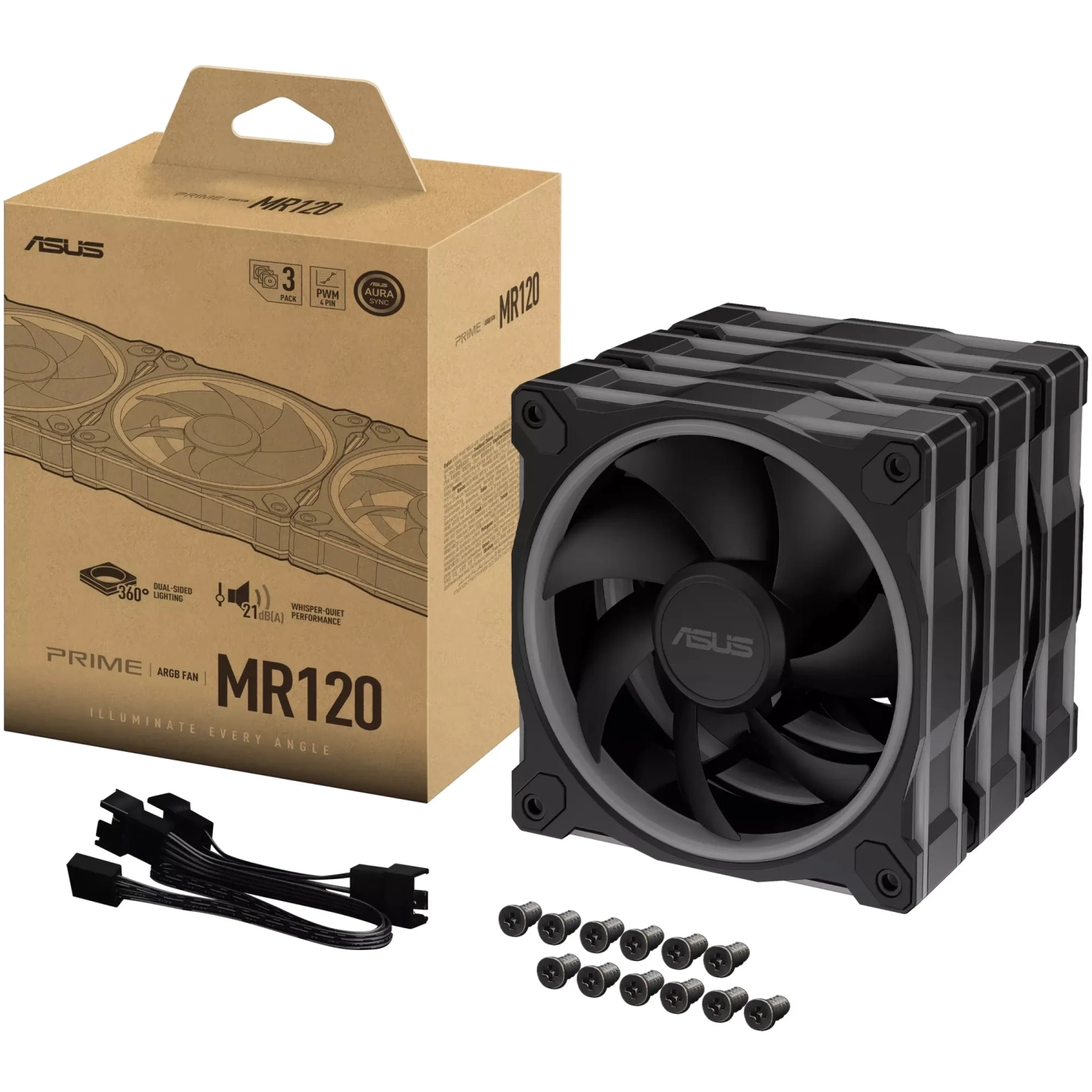 Купити Вентилятор ASUS Prime MR120 ARGB Black 3in1 (90DA00I0-B09020) - фото 15