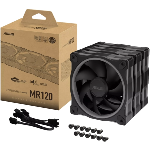 Купити Вентилятор ASUS Prime MR120 ARGB Black 3in1 (90DA00I0-B09020) - фото 15