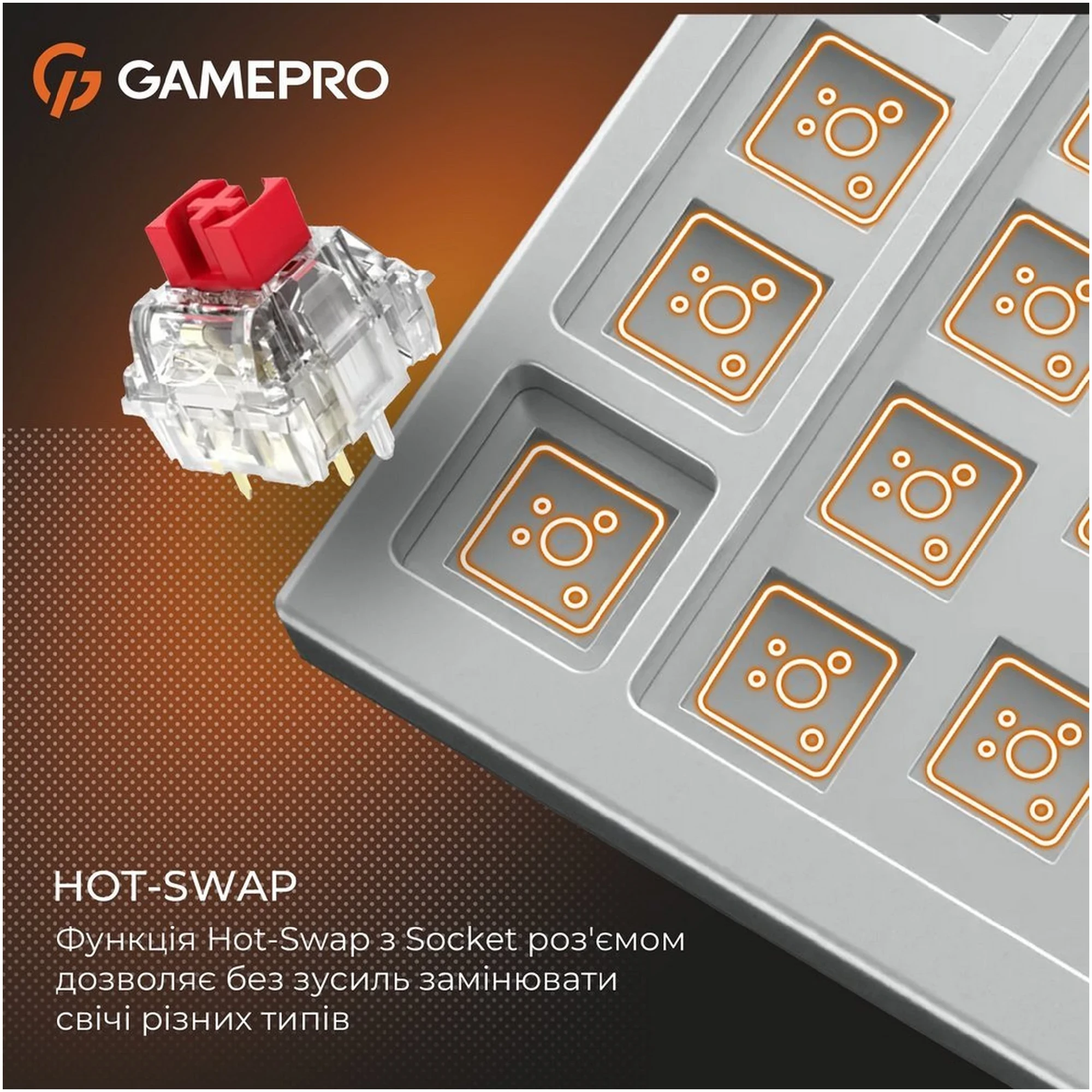 Купити Клавіатура GamePro Genesis Silverlight USB-C (MK116) - фото 10