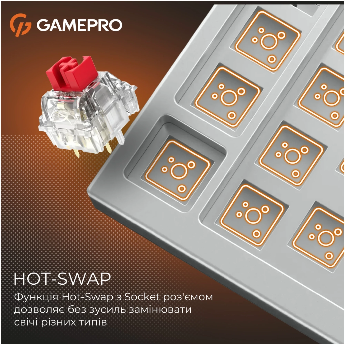 Купить Клавиатура GamePro Genesis Silverlight USB-C (MK126) - фото 9