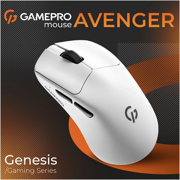 Купить Мышь GamePro Genesis Avenger Wireless/Bluetooth/USB White (GM096W) - фото 5