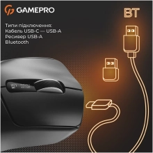 Купити Мишка GamePro Genesis Ranker Wireless/Bluetooth/USB Black (GM012B) - фото 6