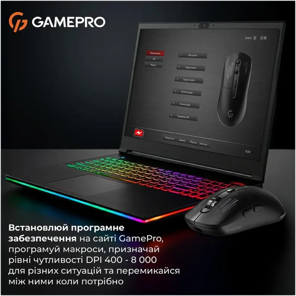Купить Мышь GamePro Genesis Winner Wireless/Bluetooth/USB Black (GM079B) - фото 11