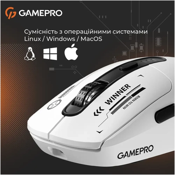 Купить Мышь GamePro Genesis Winner Wireless/Bluetooth/USB White (GM079W) - фото 7