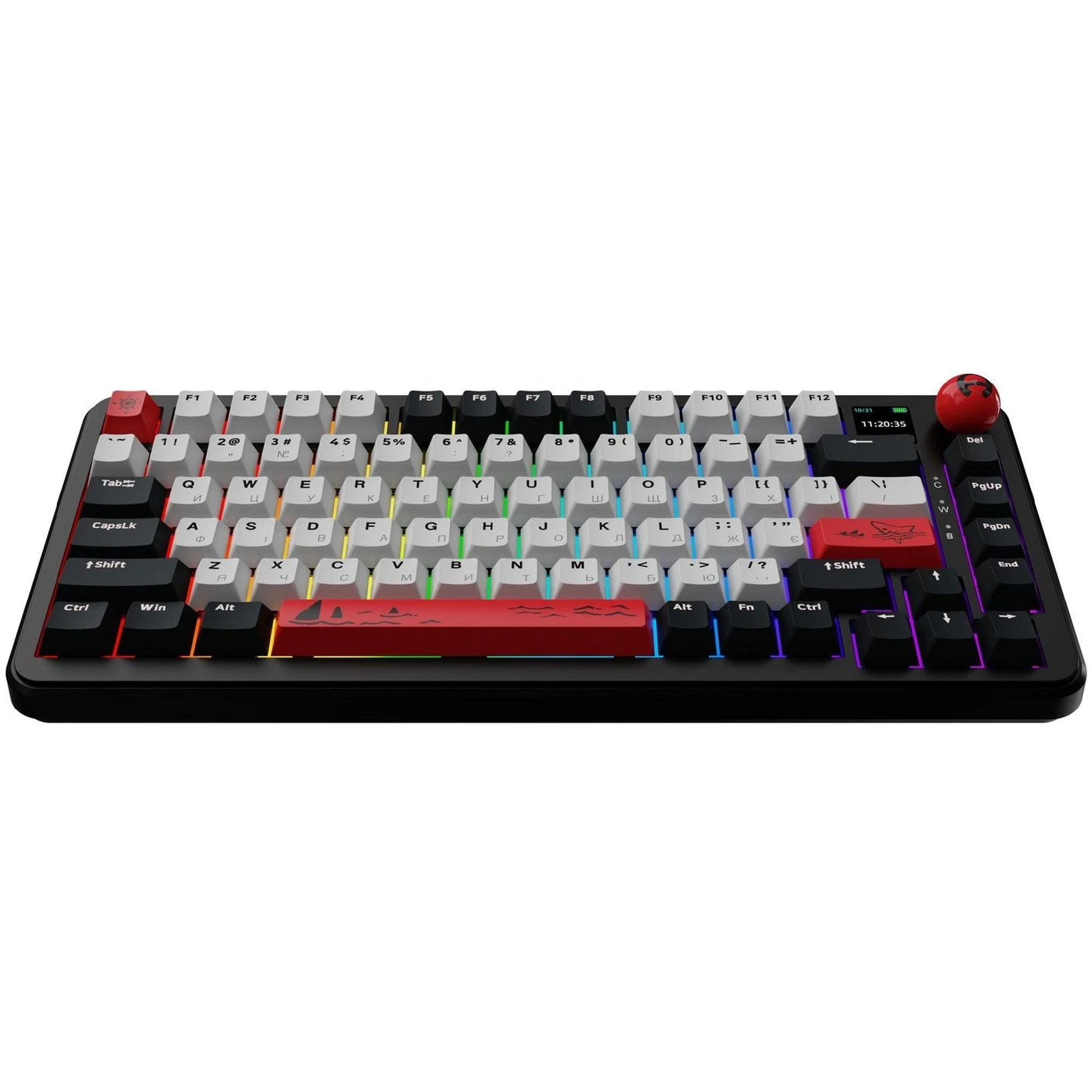 Купить Клавиатура Ajazz AK820 MAX RGB Avocado Switch Wireless With Screen (AK820MAX-AS-BG) Black - фото 3