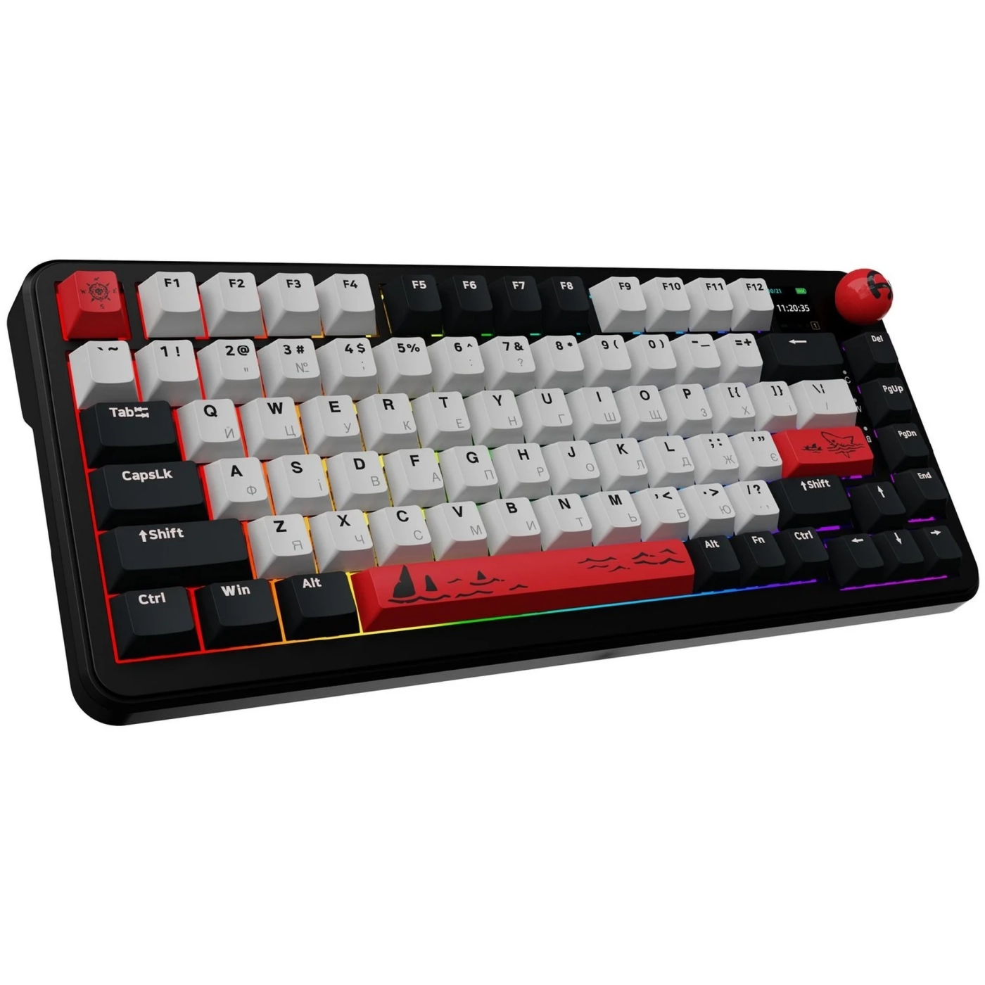 Купить Клавиатура Ajazz AK820 MAX RGB Avocado Switch Wireless With Screen (AK820MAX-AS-BG) Black - фото 4