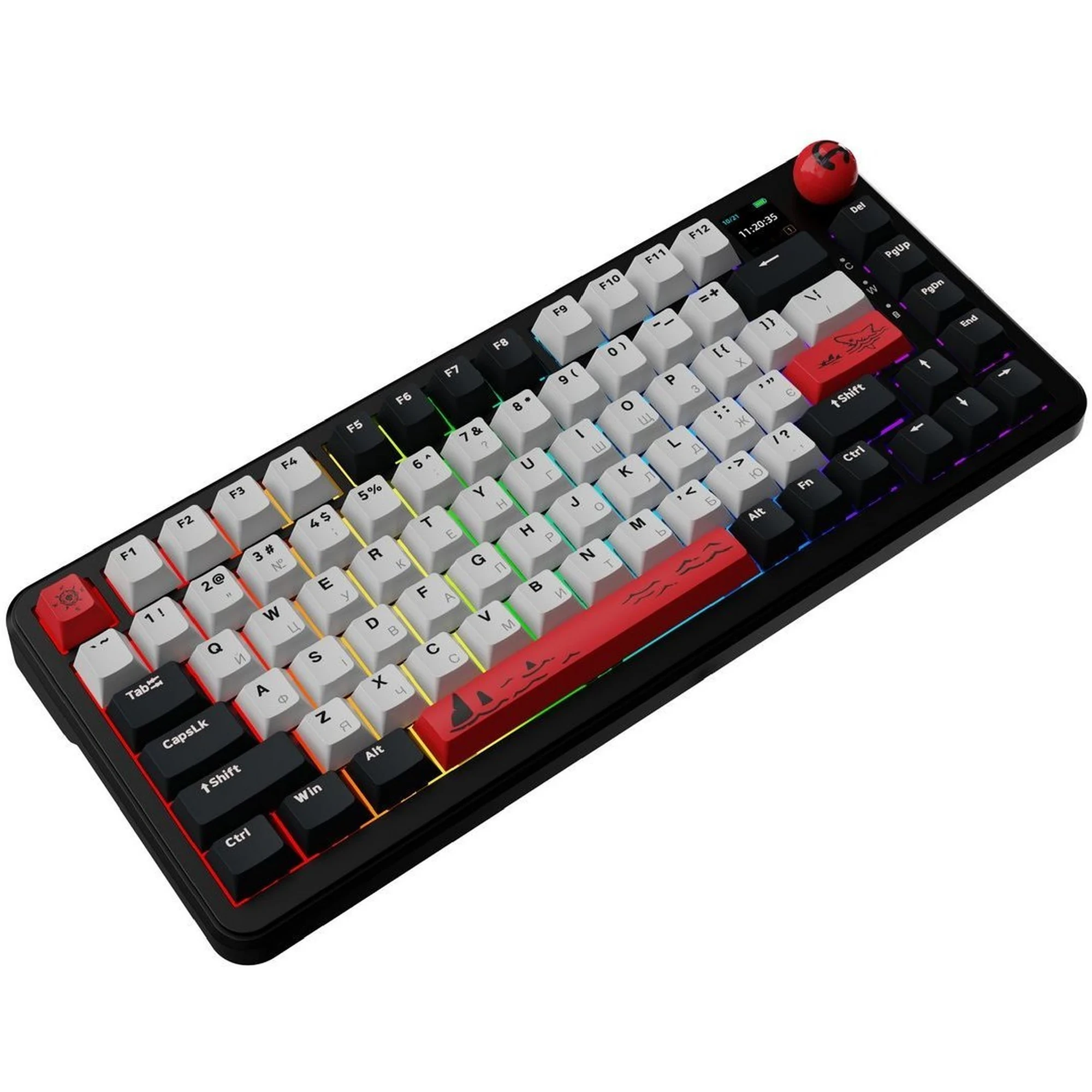 Купить Клавиатура Ajazz AK820 MAX RGB Avocado Switch Wireless With Screen (AK820MAX-AS-BG) Black - фото 5