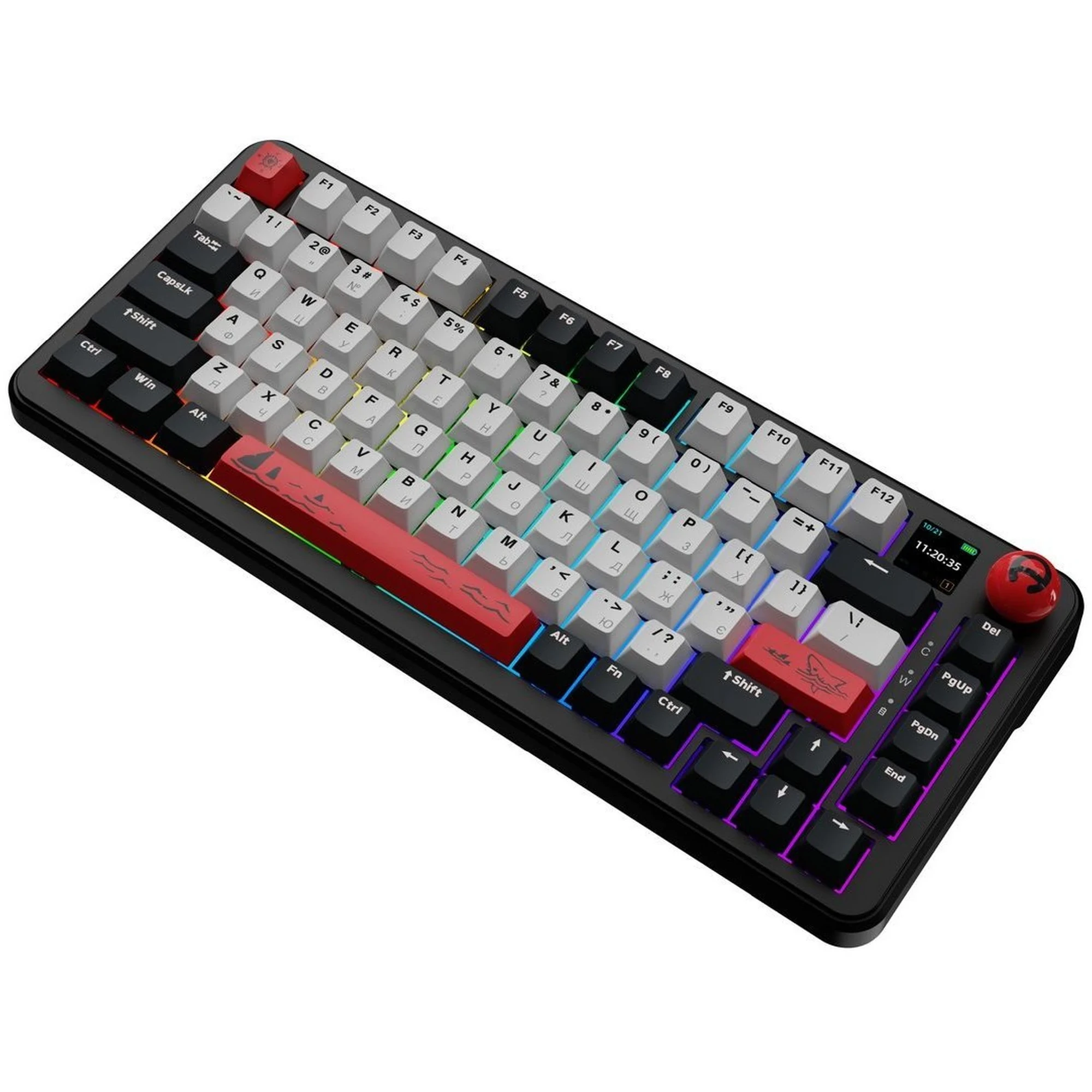Купить Клавиатура Ajazz AK820 MAX RGB Avocado Switch Wireless With Screen (AK820MAX-AS-BG) Black - фото 6