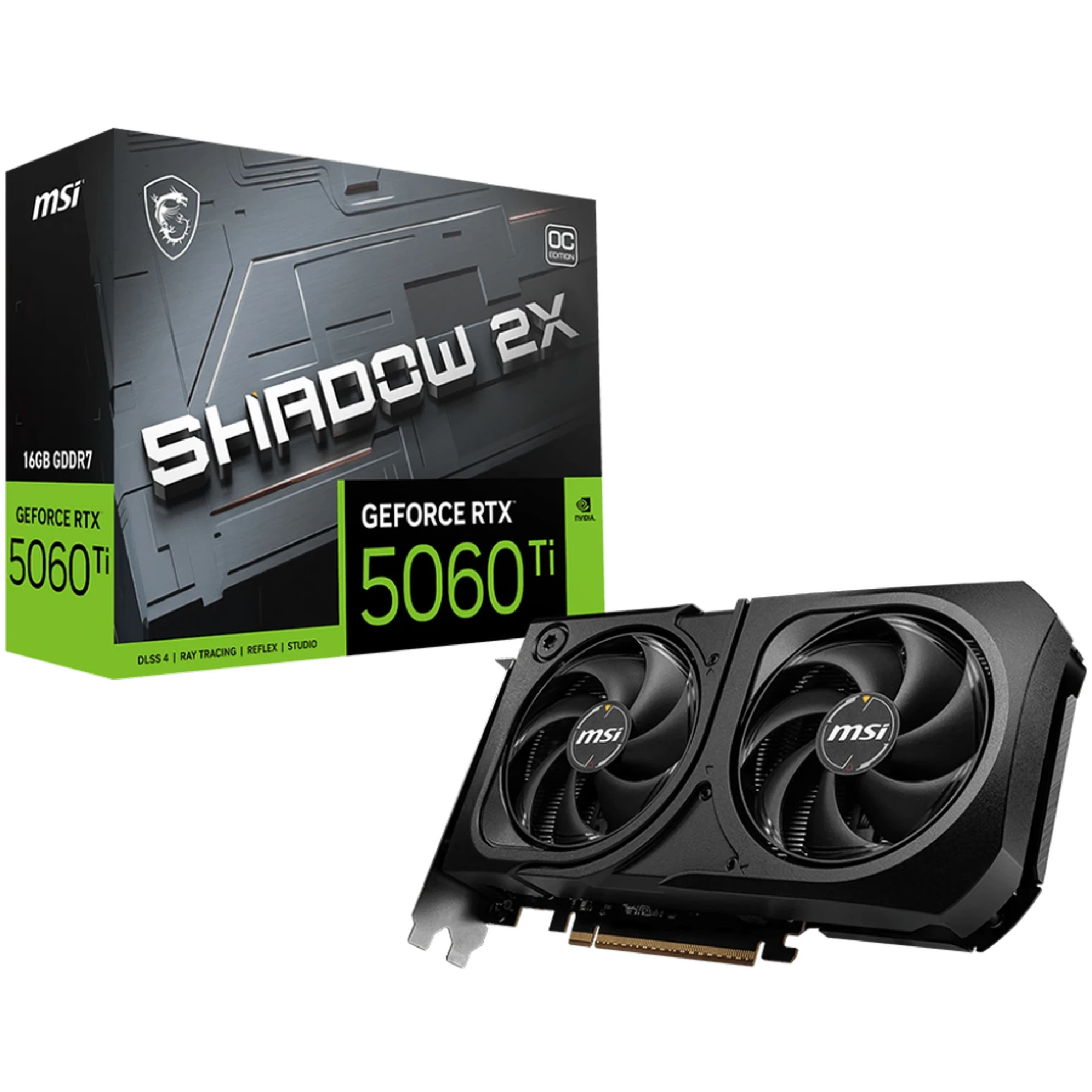Купить Видеокарта MSI Nvidia GeForce RTX 5060 Ti SHADOW 2X OC PLUS 16GB (G506T-16S2CP) Bulk - фото 5
