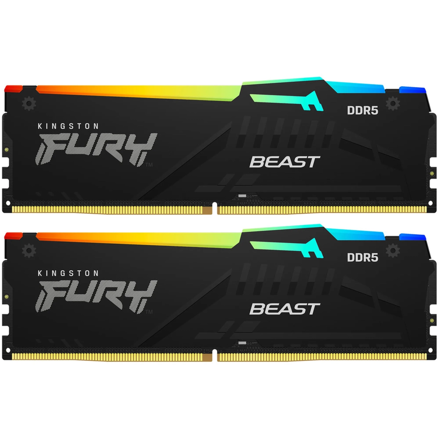 Купити Модуль пам'яті Kingston FURY Beast RGB DDR5-5600 128GB KIT (2x64GB) (KF556C40BBAK2-128) - фото 1