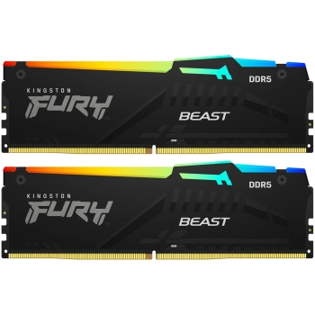 Купити Модуль пам'яті Kingston FURY Beast RGB DDR5-5600 128GB KIT (2x64GB) (KF556C40BBAK2-128) - фото 1