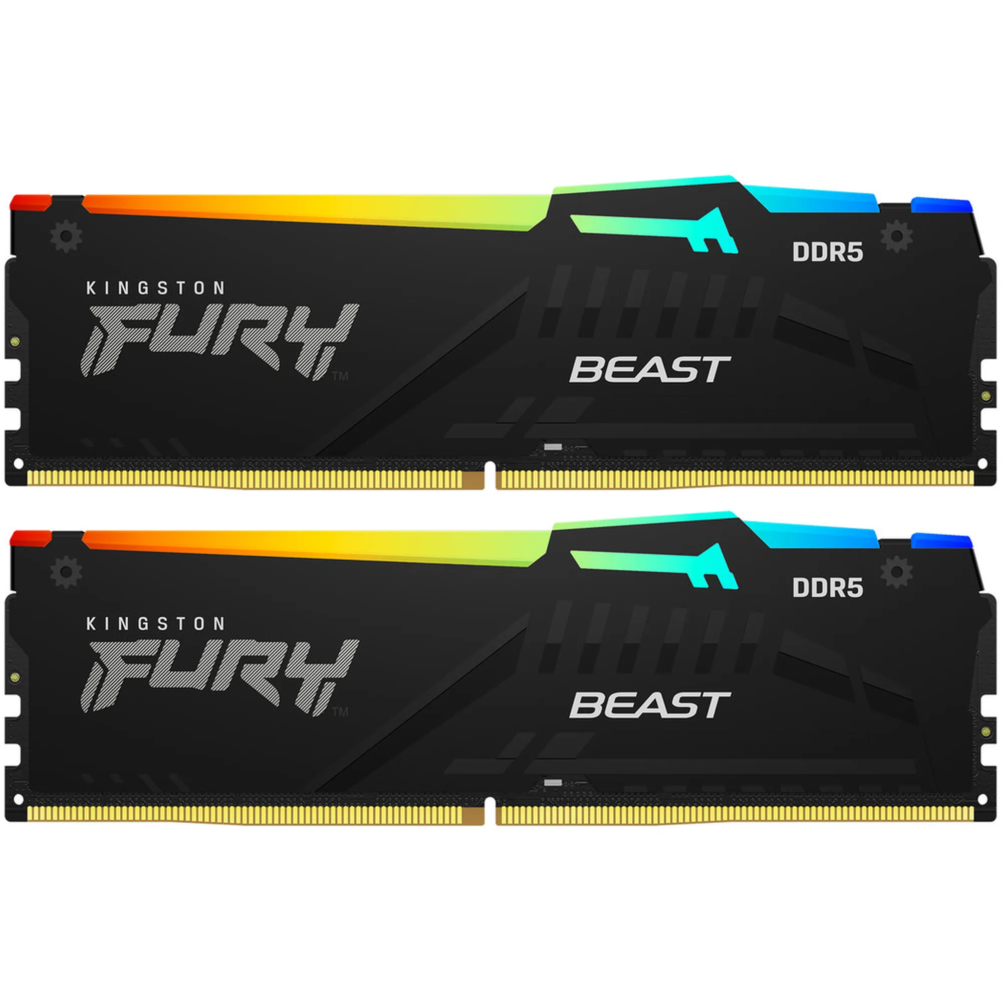 Купити Модуль пам'яті Kingston FURY Beast RGB DDR5-5600 128GB KIT (2x64GB) (KF556C40BBAK2-128) - фото 1